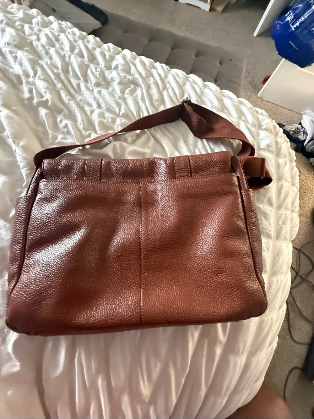 Cole Haan Brown Leather Messenger Bag
